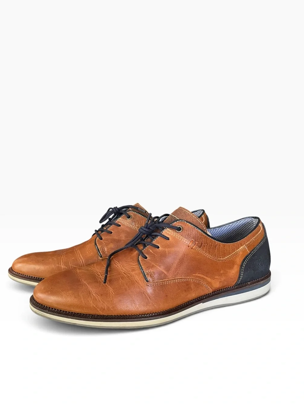 Bull Boxer Presslee Oxford Leather Brown Lace Up Shoes Mens Size 12 EU 45 Casual